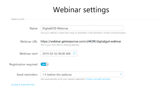 GetResponse webinar functionality review